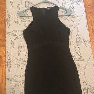 Black dress with mesh